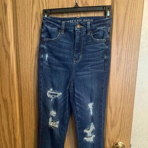 Womens American Eagle Outfitters destructive jeans, size 0